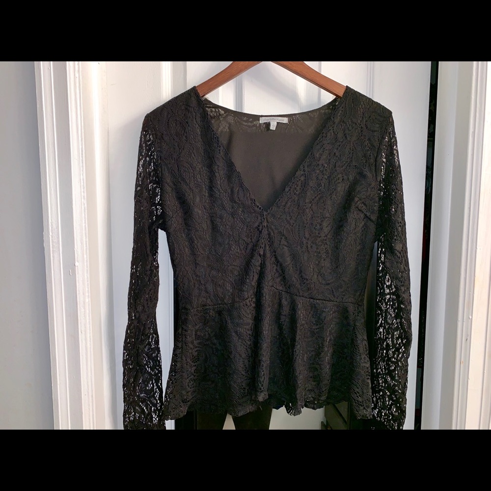 Peplum lace top